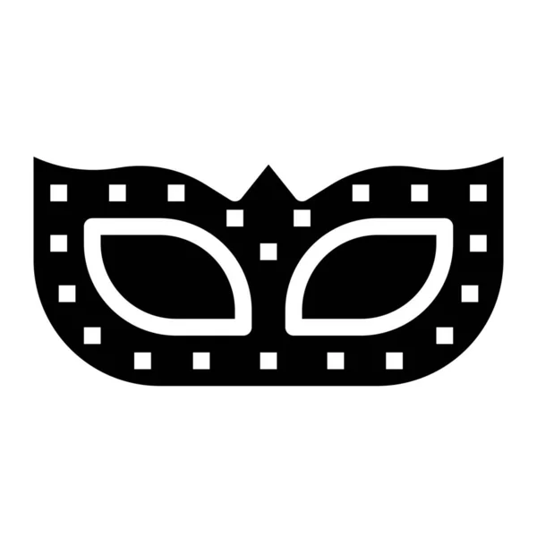 Carnaval Viering Masquerade Icoon Contouren Stijl — Stockvector