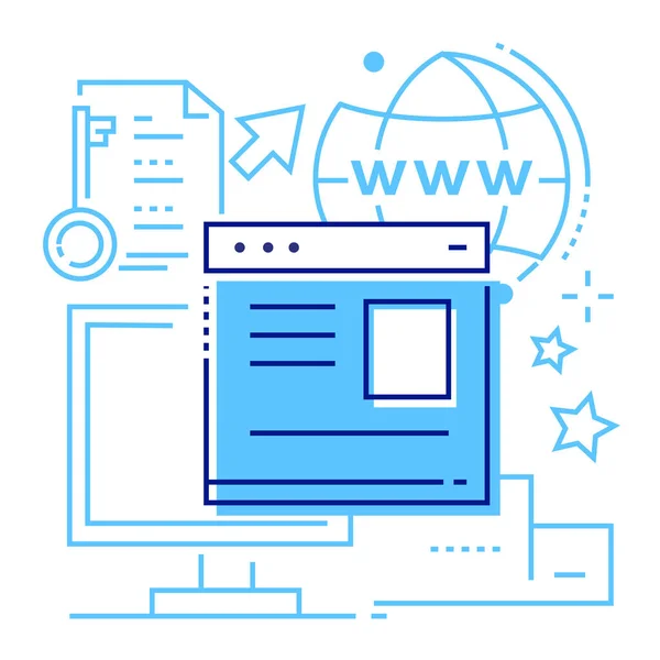 Blog Internet Webpagina Pictogram — Stockvector