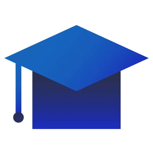 Ακαδημαϊκό Καπέλο Αποφοίτησης Εικονίδιο Ομαλό Στυλ — Διανυσματικό Αρχείο