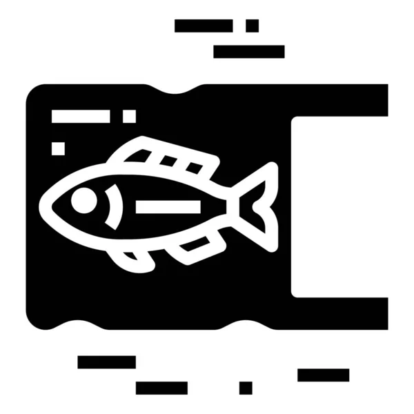 Påse Fisk Plast Ikon — Stock vektor