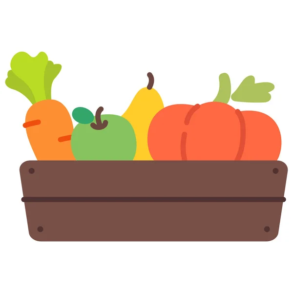 Agriculture Carrot Farming Icon Flat Style — ストックベクタ