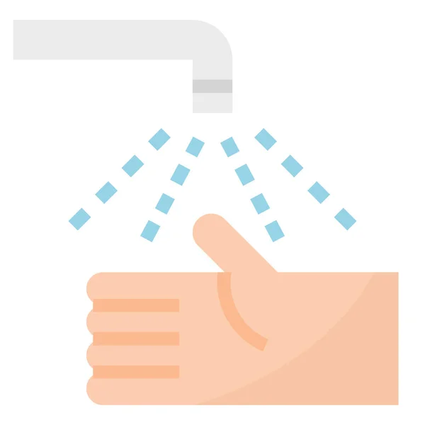 Clean Cleaning Hand Icon Flat Style — Stock Vector