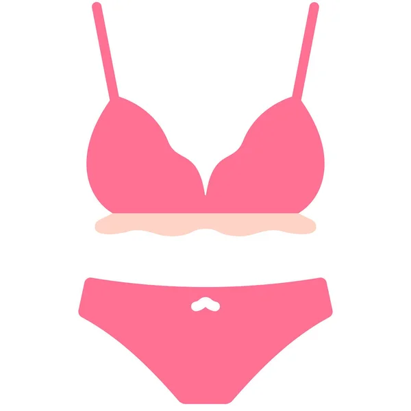 Brassiere Clothes Outfit Icon Clothes Accessories Category — Stock Vector