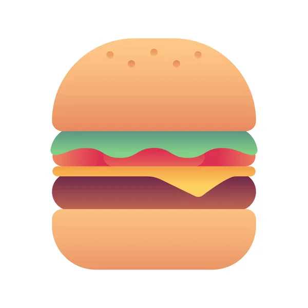 Petit Déjeuner Livraison Manger Icône Dans Style Lisse — Image vectorielle