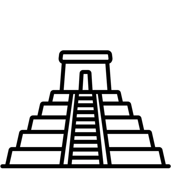 マヤのランドマーク記念碑のアイコンは — ストックベクタ
