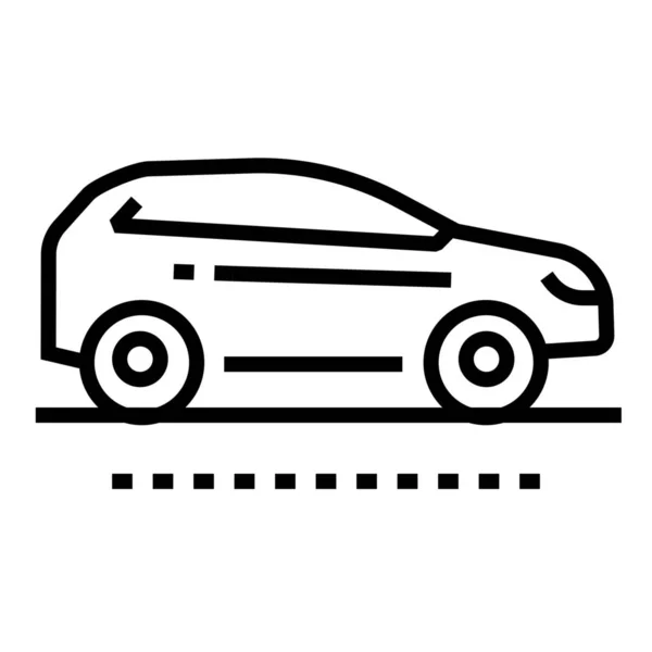 Automóvil Coche Crossover Icono Estilo Esquema — Vector de stock