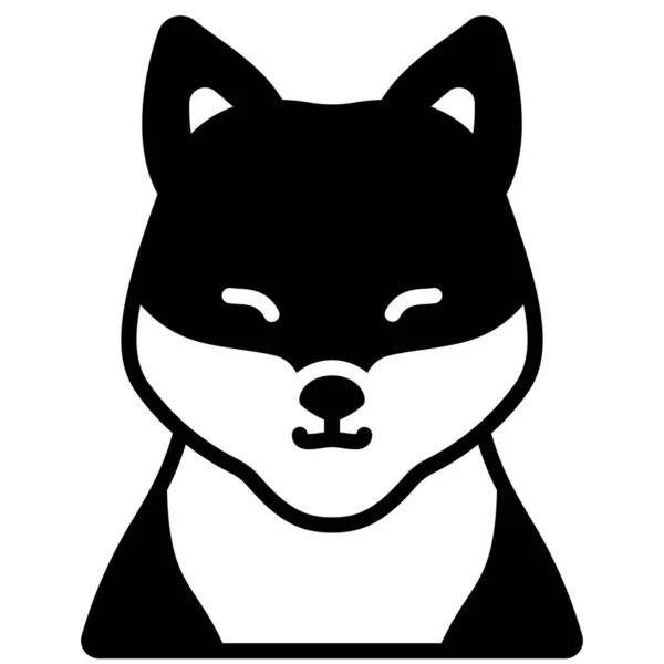 Fuchs Tier Haustier Symbol — Stockvektor