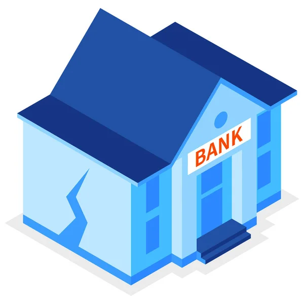 Bankcrack Economisch Icoon — Stockvector