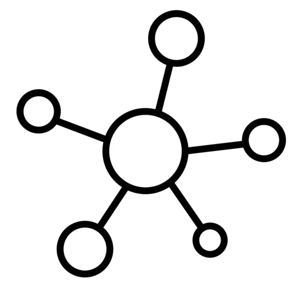 Ikona Vzdělávání Atomu H2O — Stockový vektor