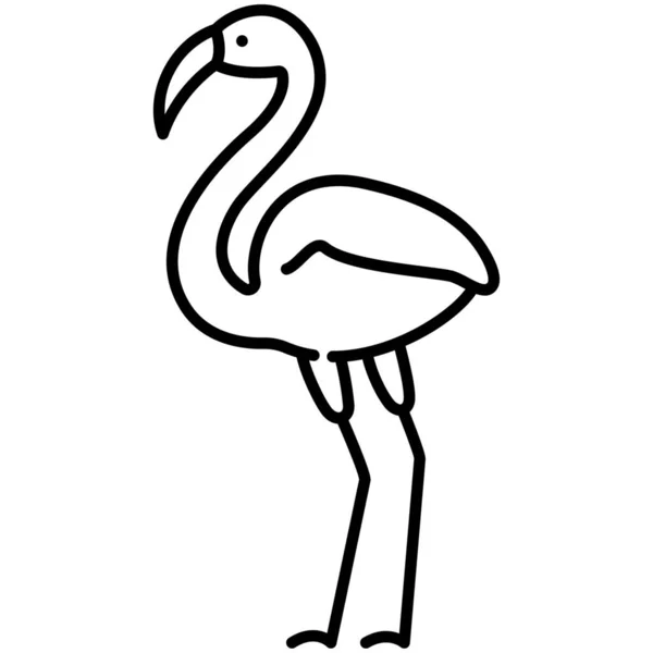 Animal Oiseau Créature Icône Dans Style Contour — Image vectorielle