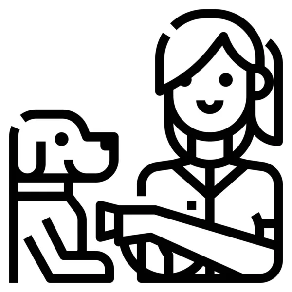 Cuidado Médico Icono Mascota Categoría Mascotas Veterinarios — Vector de stock