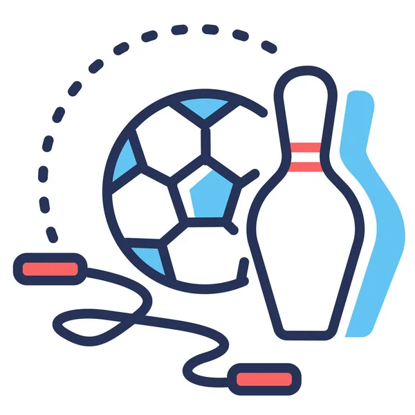 Voetbal Spel Recreatie Pictogram — Stockvector