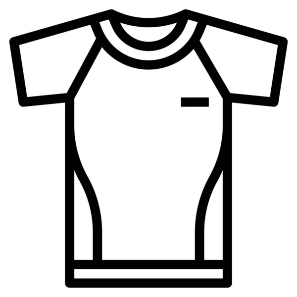 Ejercicio Corriendo Icono Camisa Estilo Esquema — Vector de stock