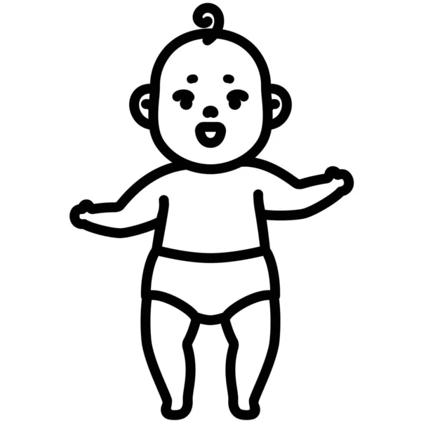 Bebê Criança Andando Ícone —  Vetores de Stock