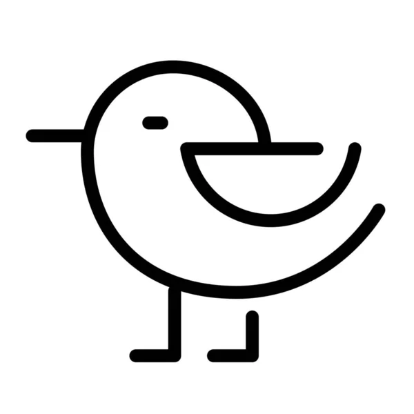 Ornitología Aves Icono Vida Silvestre Estilo Esquema — Vector de stock