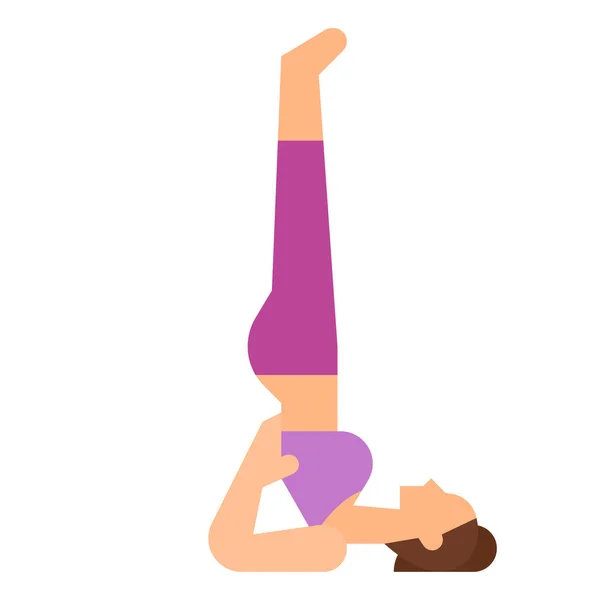 Salamba Sarvangasana Icono Fitness Yoga Dieta Categoría Fitness Yoga Dieta — Archivo Imágenes Vectoriales