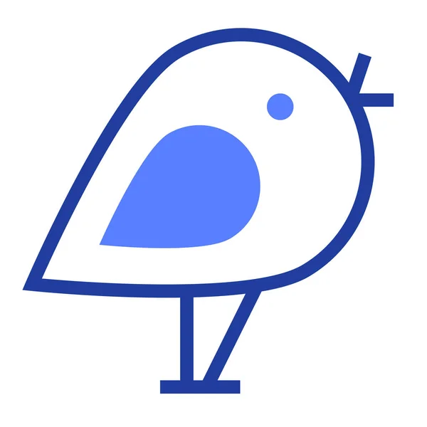 Vogel Kleine Medien Ikone — Stockvektor