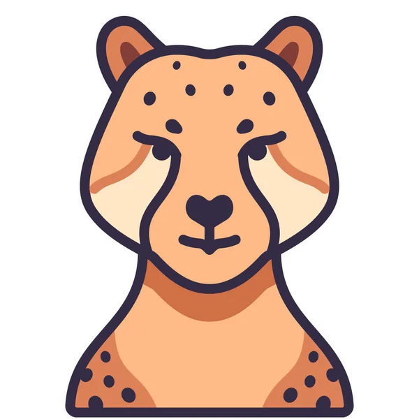 Ikona Geparda Tygr Zvíře — Stockový vektor