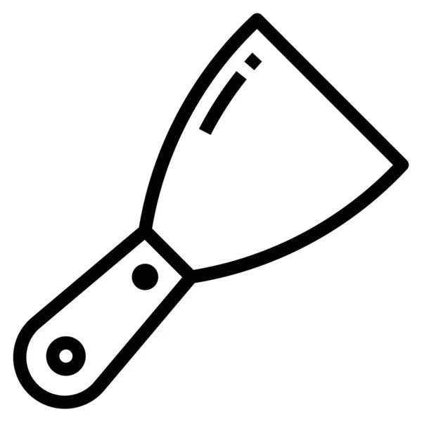 Icono Cuchillo Dispositivo Construcción Estilo Esquema — Vector de stock