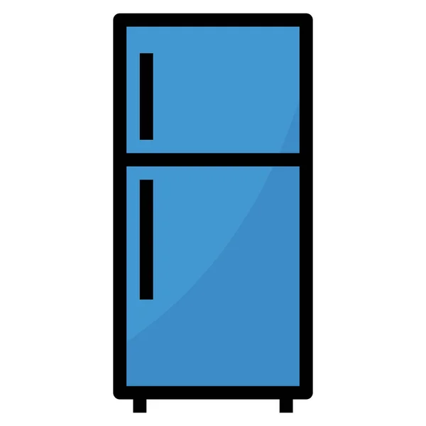 Kühlschrank Mit Gefrierfach Symbol Stil Ausgefüllter Umrisse — Stockvektor