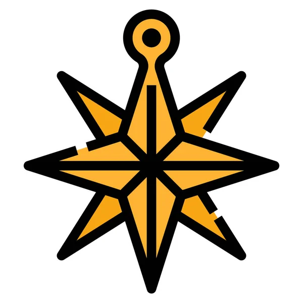 Ornamente Star Xmas Icon — Stockvektor