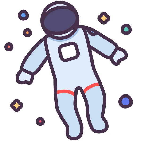 Ikona Grawitacji Astronautów Kategorii Kosmici Kosmici — Wektor stockowy