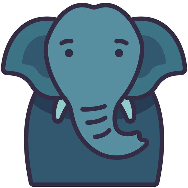 Elefánt Állat Állat Ikon — Stock Vector