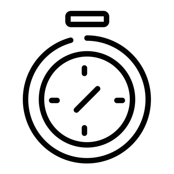 Sport Stopwatch Tijd Pictogram Outline Stijl — Stockvector