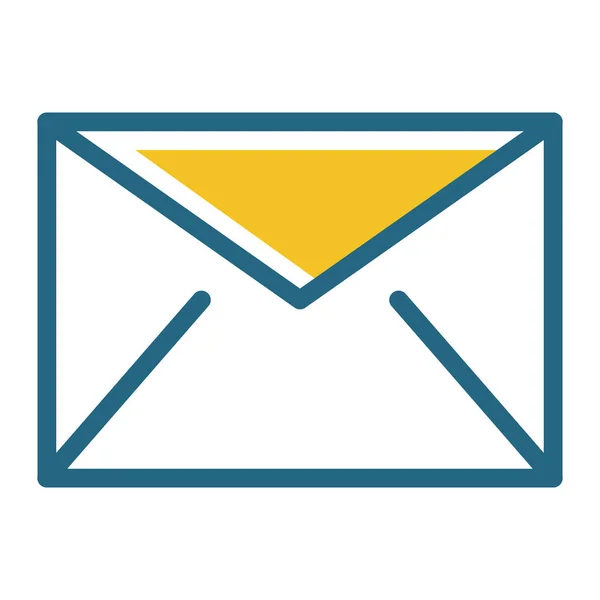 Umschlag Brief Mail Symbol Stil Ausgefüllter Umrisse — Stockvektor