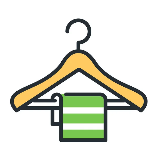 Cloth Dry Cleaning Hanger Icon — Stock Vector