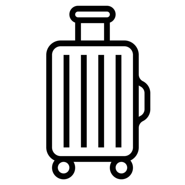 Gepäckkoffer Ikone Umrissen — Stockvektor