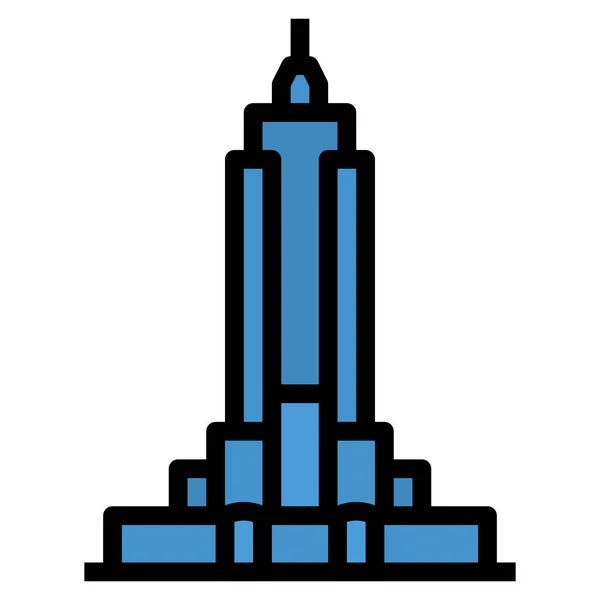Ikone Des Stadtimperiums Stil Ausgefüllter Umrisse Bauen — Stockvektor