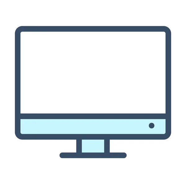 Computer Desktop Developer Icon Outline Style — Stock Vector