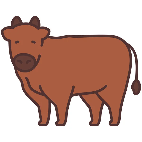 Zemědělství Živočišné Krávy Ikona Zemědělství Zemědělství Zahradničení Kategorie — Stockový vektor