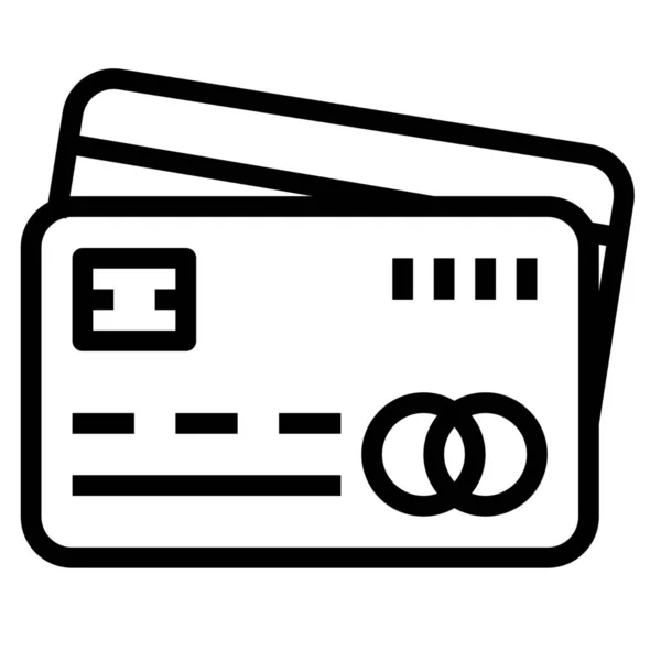 Ícone Pagamento Cartão Crédito Estilo Esboço — Vetor de Stock