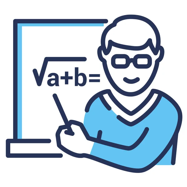 Ícone Matemática Aprendizagem Fórmula Categoria Ciência Pesquisa —  Vetores de Stock