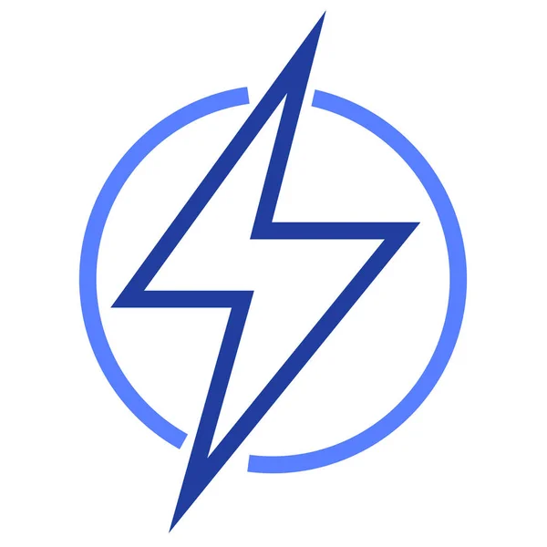 Idea Electricidad Icono Del Rayo — Vector de stock