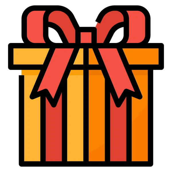 Box Christmas Gift Icon — Stock Vector