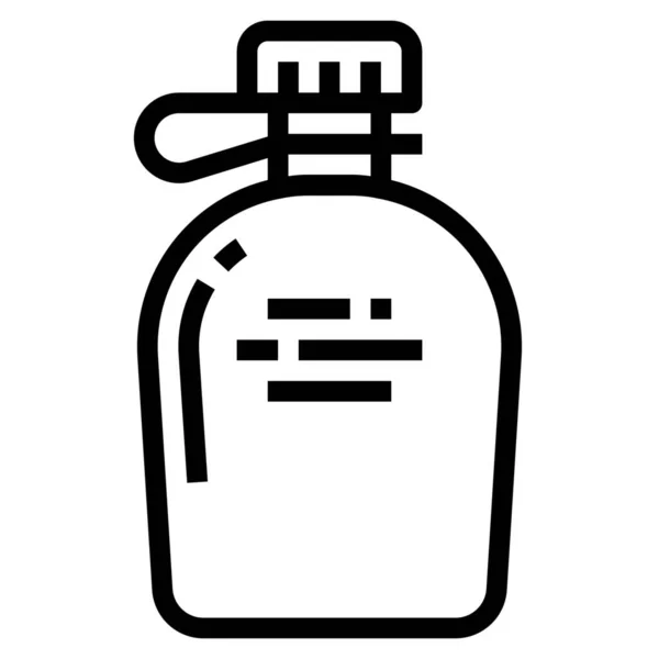 Bottle Camping Canteen Icon Outline Style — Stock Vector