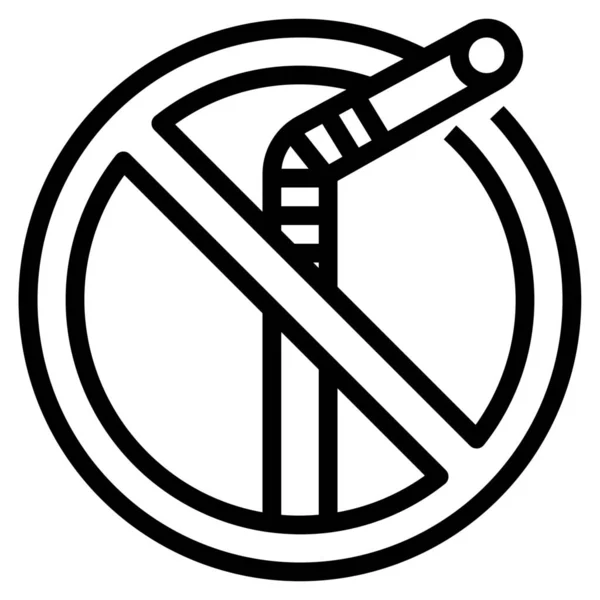 Prohibir Ningún Icono Plástico — Archivo Imágenes Vectoriales