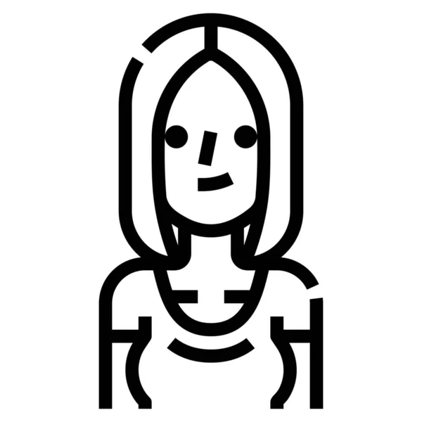 Avatar Belle Icône Cheveux Dans Catégorie Avatars — Image vectorielle