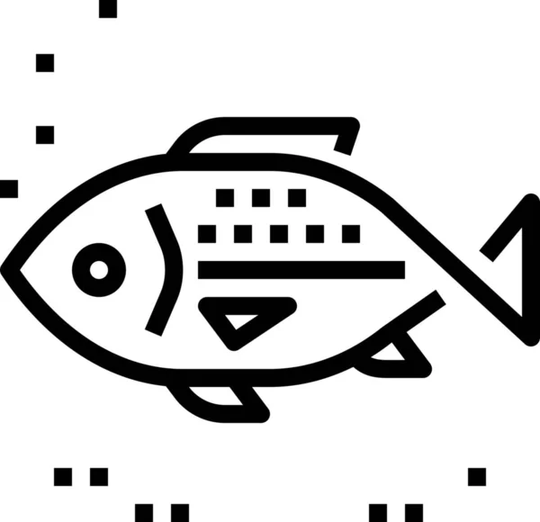 鱼食图解简图 — 图库矢量图片