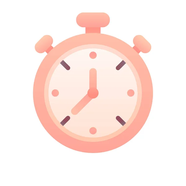 Icône Destination Livraison Horloge Dans Style Lisse — Image vectorielle