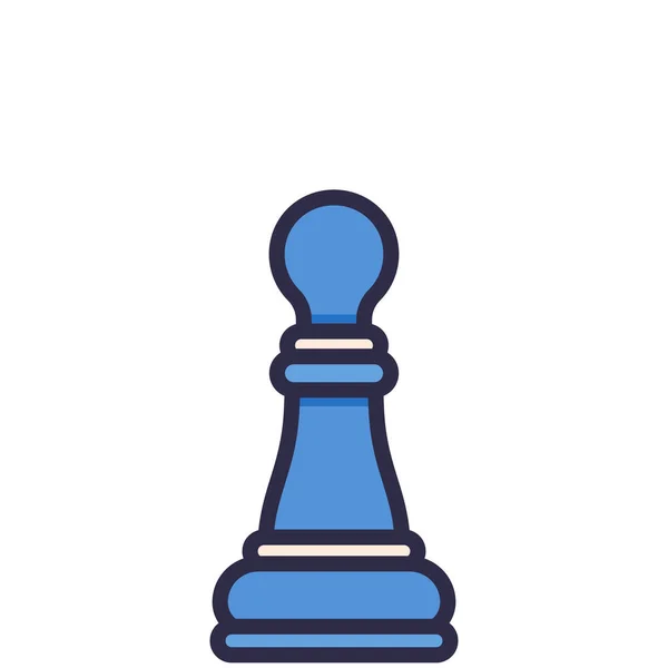 Ikona Šachového Gambitového Pěšce — Stockový vektor