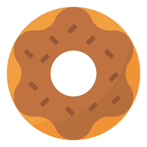 Bäckerei Dessert Donut Ikone Flachen Stil — Stockvektor