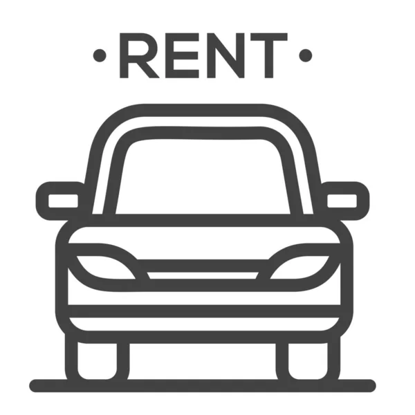 Car Rent Service Ikone Umriss Stil — Stockvektor