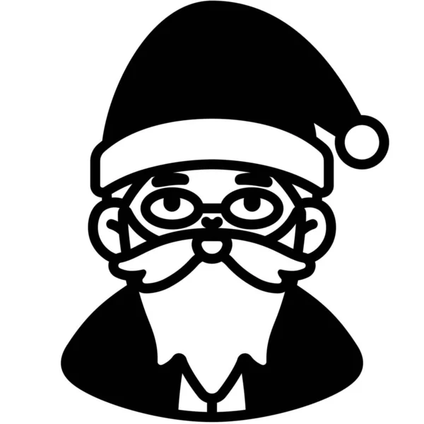 Icône Noël Avatar Claus Dans Style Solide — Image vectorielle