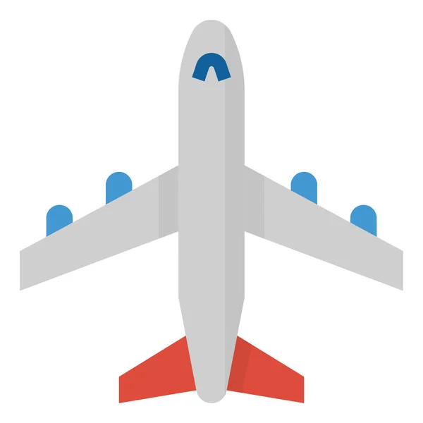 Транспортна Ікона Літака Flat Стилі — стоковий вектор