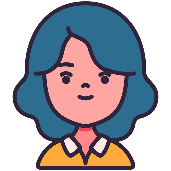 Avatar Niños Niña Icono — Vector de stock