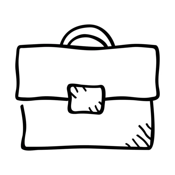 Evrak Çantası Çanta Çanta Simgesi Çizimi Biçiminde — Stok Vektör